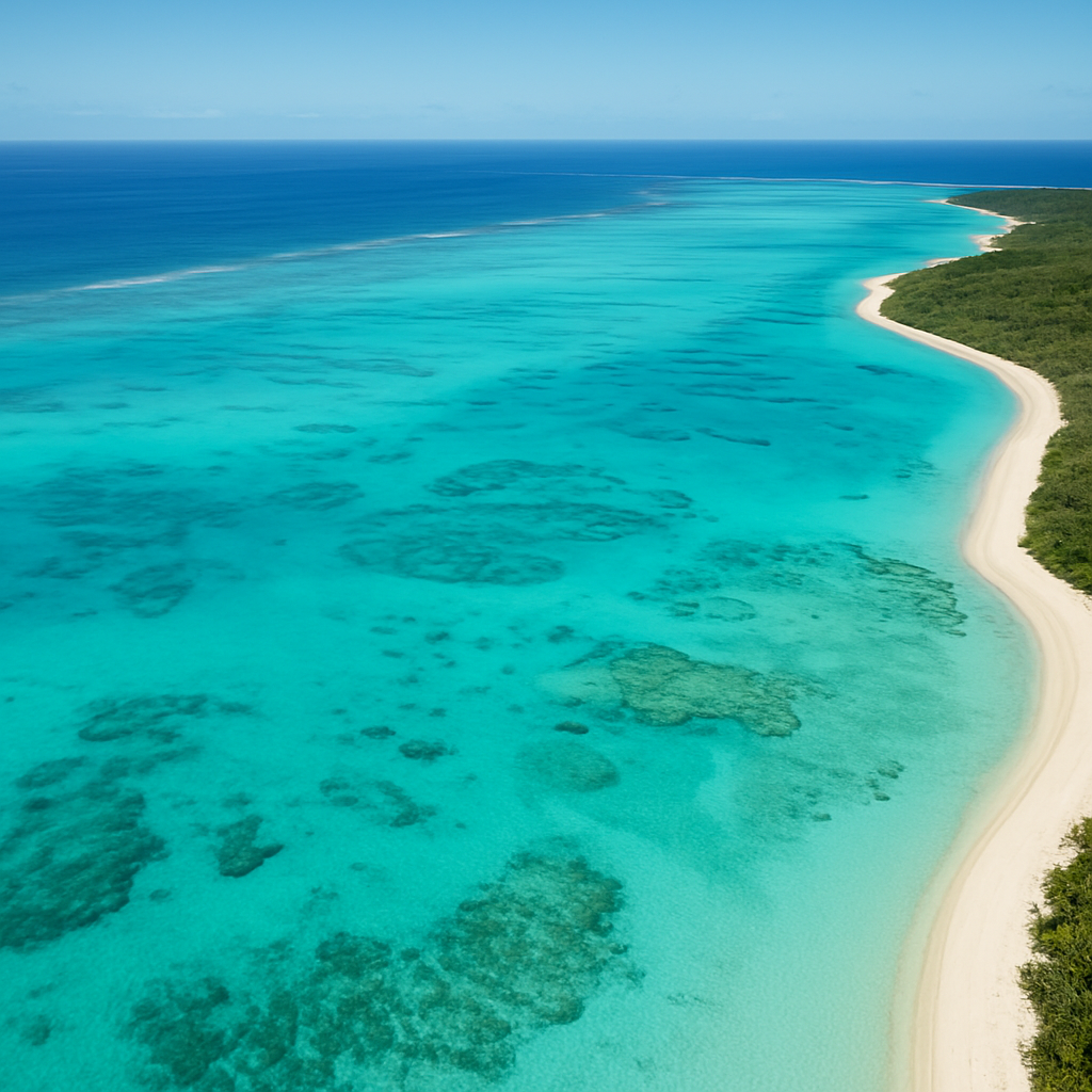 Vue aerienne lagon Nouvelle-Caledonie
